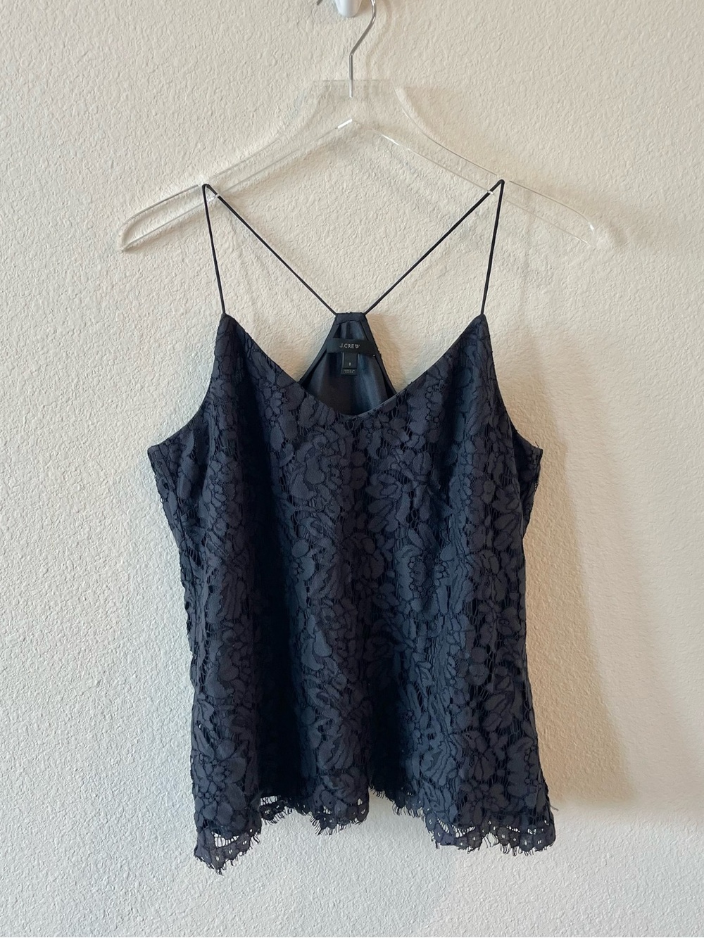 J. Crew Dark Grey Carrie Lace Cami